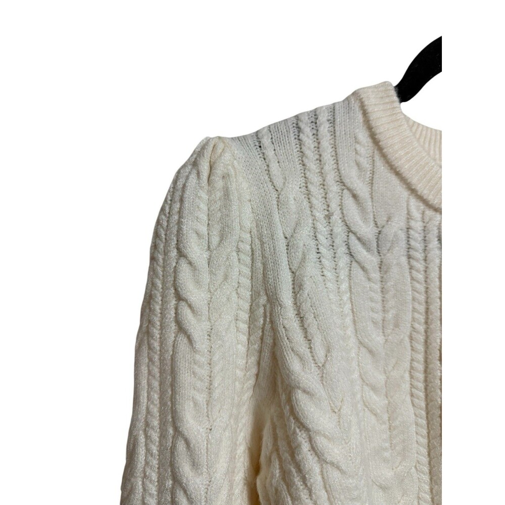 Scoop Kids Cable Knit Sweater Size XL Cream Soft Comfy - Picture 3 of 6